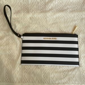 Michael Kors Jet Set Striped Wristlet